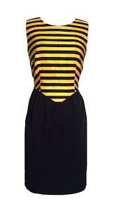 Black And Yellow Striped Dress Vtg 80s Moschino Cheap Chic Yellow And Black Bumble Bee Etsy In 2020 Yellow Striped Dress Fashion Striped Shift Dress