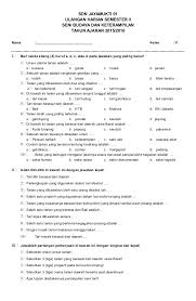 Download kisi kisi pas kelas 3 semester 1. Ulangan Harian Sbk Kelas V
