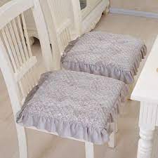Wooden chairs look and feel incredible with the addition of a sturdy chair pad. Amazon Com 4 Pack Soft Memory Foam Nonslip Dining Chair Pads 15 8 X15 8 Kitchen Chair Seat Cushions With Ties Ligth Grey Kitchen Dining