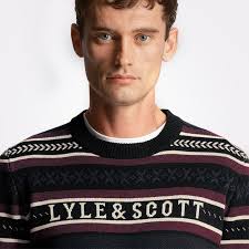 Lyle & Scott Glen Fair Isle Crew Neck Jumper LSKN1900V Z865 MUŠKI DŽEMPER