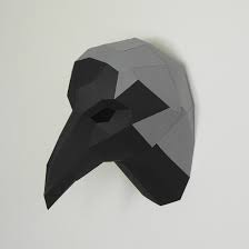 Happy thought's free downloadable paper mask template already has half of the costume covered! Crow Trophy Mask Wintercroft