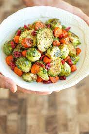 Balsamic Roasted Brussels Sprouts And Carrots Recipe Brussels Sprouts Recipe Roasted Brussel Sprouts Vegetable Dishes
