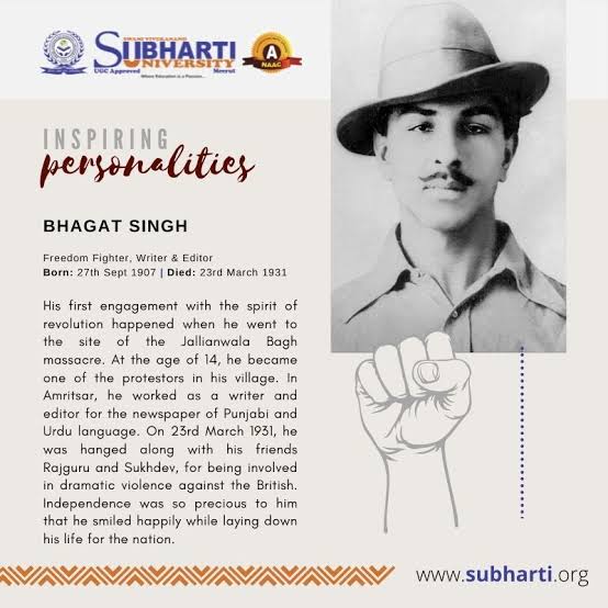 Shaheed Bhagat Singh - Subharti Blog
