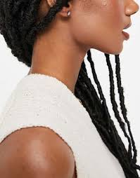 Kingsley Ryan single piercing crystal eye stud earring in silver