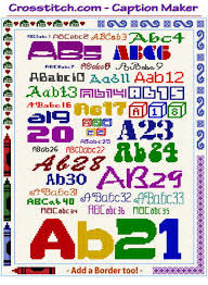 Cross Stitch Caption Maker Text Alphabet Border Pattern Generator