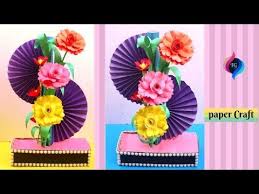 How To Make Home Decoration With Paper Diy Simple Paper Craft Paper Showpiece At Home Youtube Paper Crafts Easy Paper Crafts Crafts
