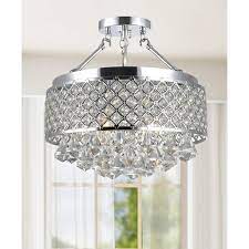 Not just for rooms with low ceilings, flush mounts give a room some pizzazz and a point of view. House Of Hampton Mckelvy 4 Light 15 Chandelier Style Drum Semi Flush Mount Reviews Wayfair