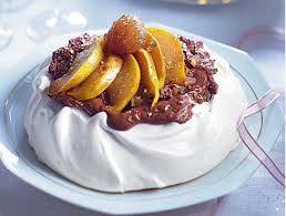 Pavlova Choco Poires Marrons Pavlova Desserts Merveilleux Dessert