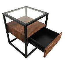 Maybe you would like to learn more about one of these? Table D Appoint Avec Tiroir Design Industriel Bois Metal Et Verre Fern