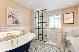Bright colors such as blue, red and yellow are not commonplace in the bathroom and will not be the shining star anytime soon. Best 60 Modern Bathroom Subway Tile Walls Design Photos And Ideas Dwell
