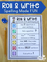 Roll Write Sentences With Spelling Words This Reading Mama Spelling Words Teaching Writing Teaching Spelling