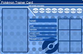 トレーナーカード trainer card, or trainer's card) is the screen that displays information about a trainer in the pokémon games. Pokemon Trainer Card Template Blue By Khfant On Deviantart