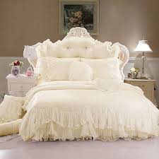 Feminine glam romantic master bedroom done by bridget. Beige Jacquard Rose Vintage Shabby Chic Victorian Lace Ruffle Sophisticated Elegant Feminine Full Queen Size Bedding Sets Hipsterbedding Com