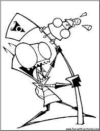 Click on the free invader zim colour page you would like to print or save to your. Invader Zim Coloring Pages Learny Kids