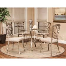This black cosco card table set is big enough for four people to play games, make crafts or share a meal. Cramco Inc Asti Y9005 535 Traditional 5 Piece Table And Chair Set With Glass Top Lapeer Furniture Mattress Center Dining 5 Piece Sets