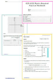 Ocr Physics Gcse Required Practical Workbook Physics Gcse Physics Workbook