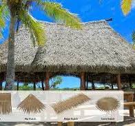 HDPE Plastic Faux Thatch Palm Leaves Tiki Bar Roofing Tiles ...
