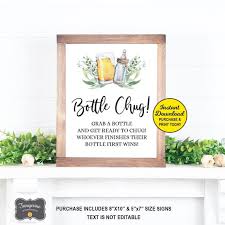 Bottle Chug Game A Baby Is Brewing Game Baby Shower Game Etsy