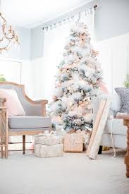 Blush And Gray Christmas Tree Decor Beautiful Rose Gold Tones White Snow Grey Copper Christmas Pink Christmas Tree Beautiful Christmas