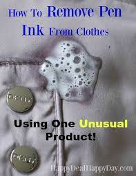 How To Remove Pen Ink From Clothes Using One Unusual Product Wegman S Deals Ink Stain Removal Cleaning Hacks Ink Stain