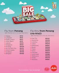 By flight to penang from kl by air asia price of ticket for one way starts at rm125 and goes up to rm500 depending on time and date of departure. Airasia S Promotions October 2019 Klia2 Info