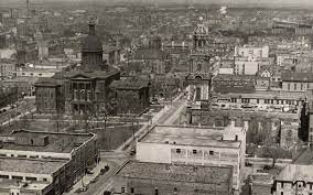 Milwaukee County S Second Courthouse Soot Covered And Soon To Be Razed In 1939 Built In 1873 Mchs Photo Milwaukee County Milwaukee Aerial View