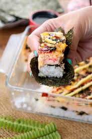 Most versions of california roll include crab and avocado. Easy Sushi Bake Recipe Foxy Folksy