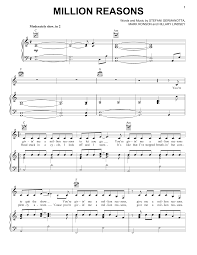And the band won't play. Million Reasons Sheet Music Lady Gaga Piano Vocal Guitar Right Hand Melody Lady Gaga Music Pop Piano Sheet Music Sheet Music