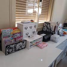 my new work station craftsandmore friends workstation vanity mirror decor
