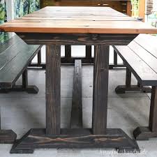 15 free diy farmhouse table plans. Wood Picnic Table Plans Houseful Of Handmade