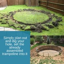 in ground trampoline installing a