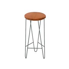 Banqueta Kika 75 Cm Altura Cor Estrutura Cinza Tampo Em Madeira Macica Banco De Ferro E Madeira Mesa Lateral Estilo Vintage E Industrial Oficina Barnello Em Promocao Ofertas Na Americanas