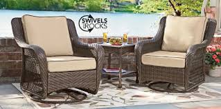 Relax With These Swivel And Glide Motion Chairs From Shopko Great For Indoor And Outdoor Outdoor Furniture Sets Stylish Patio Furniture Outdoor Dining Table
