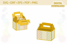 Download Gable Box Favor Box Template Svg Dxf Eps Pdf Png 1304687 Paper Cutting Design Bundles