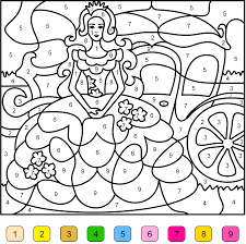 The coloring pages online section will surely please your children, nephews and grandchildren, perhaps even adults! Princess Color By Number Free Online Coloring Cool Coloring Pages Disney Princess Coloring Pages