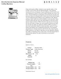 Ensure the steam dial is in the periodically run water through the machine with the portafilter in place, but without any ground coffee, to rinse out any residual coffee particles. Breville Barista Express Manual Coffee Machine Manualzz