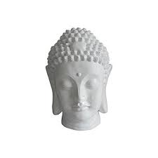Homea 5dej1335bc Statue Dessin Tete Bouddha Magnesie Blanc 32 X 31 X 425 Cm Statue Bouddha Bouddha Zen