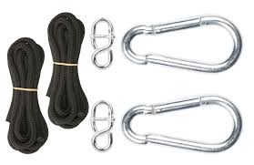Lag thread eye bolt must fasten into wood base material for secure connection. Hammock Fixation Simple Black Tropilex