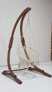 maccrame hanging chair and the wooden stand great combination hammock chair stand diy hammock chair hanging chair with stand