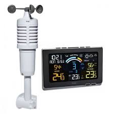 Statie meteo cu afisaj temperatura / umiditate interioara si exterioara si viteza vant prin senzor wireless pentru exterior. Statie Meteo Digitala Spring Breeze Cu Senzor Extern Wireless De Temperatura Umiditate Viteza Vant Nichiduta Ro
