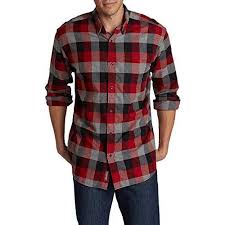 Eddie Bauer Men 39 S Eddie 39 S Favorite Flannel Classic Fit Shirt Plaid Flame Regu Flame Red Xxl Regular Workout Shirts Mens Flannel Shirts