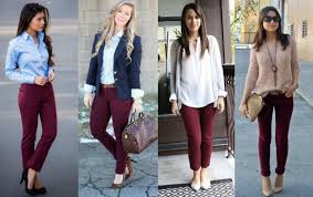 Calça Vinho Combina Com O Que Pin Em Style