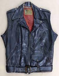 Vtg 1940 S Grais Black Leather Horsehide Motorcycle Jacket Vest Red Lining Med Jackets Black Leather Motorcycle Jacket