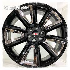 Black And Chrome Truck Rims Advertisement Ebay 26 X10 Gloss Black Chrome 2015 Chevy Silverado Ltz Oe 5696 Replica Wheels 6x5 5 Silverado Wheels Chevy Silverado Chevy Trucks Accessories
