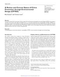 Pdf A Review And Current Status Of Crime Prevention Through Environmental Design Cpted