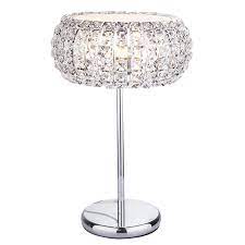 A tiffany style lamp features a decorative, stained glass shade. Modern Crystal Table Lamps For Living Room Bedroom Iron Chrome Lamp Shades Bedside Design Desk Light G9 110 220v Desk Light Lamp For Tablelight Desk Lamp Aliexpress