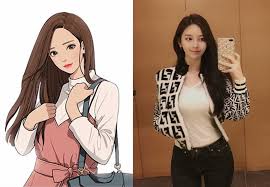 True beauty · südkorea yeosingangnim. Author Of Popular Webtoon Finally Showed Her True Beauty She Looks Like The Cartoon Character Good Times