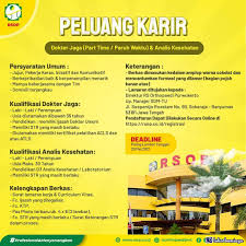 Gratis mendaftar dan menawar pekerjaan. Lowongan Kerja Dokter Jaga Analis Kesehatan Rs Orthopaedi Purwokerto