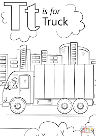 You have seen many delivery trucks before and you just need to make this one look like one of the many you have seen. T Is For Truck Coloring Page Free Printable Coloring Pages Truck Coloring Pages Alphabet Coloring Pages Abc Coloring Pages