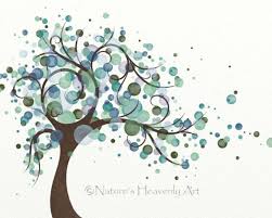 Blue Green Decor For Bedroom Tree Wall Art Tree Print Blue Etsy Tree Art Watercolor Tree Print Tree Wall Art